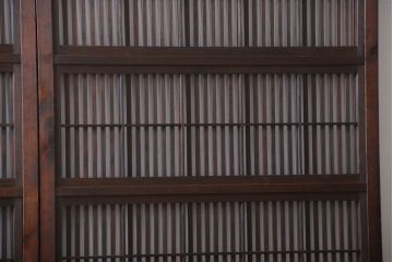 古民具・骨董　裏障子付き　格子戸2枚セット(3)
