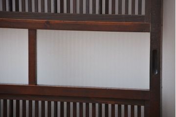 古民具・骨董　裏障子付き　格子戸2枚セット(3)