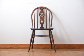 アンティーク家具　イギリスアンティーク　アーコールスティックバックチェア