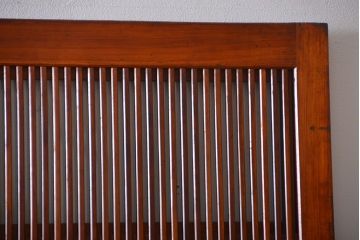 古民具・骨董　裏ガラス付き　幅の広い格子戸2枚セット