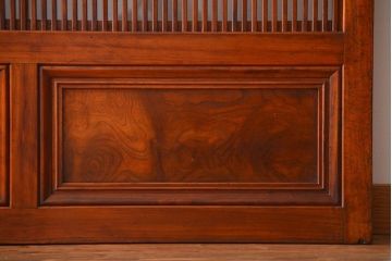 古民具・骨董　裏ガラス付き　幅の広い格子戸2枚セット