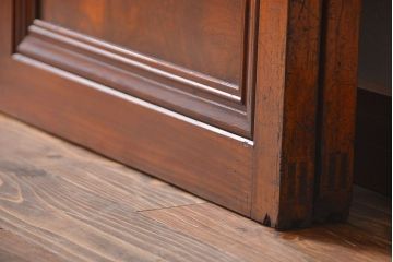 古民具・骨董　裏ガラス付き　幅の広い格子戸2枚セット