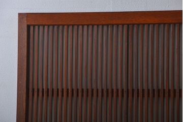 古民具・骨董　すりガラス　格子戸2枚セット(1)