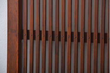 古民具・骨董　すりガラス　格子戸2枚セット(1)