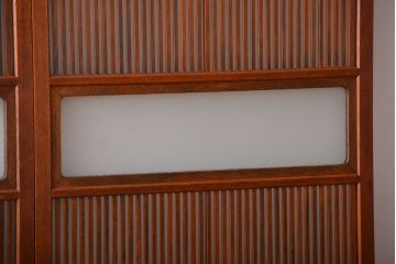 古民具・骨董　すりガラス　格子戸2枚セット(1)