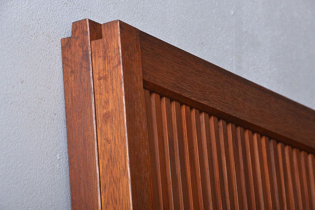 古民具・骨董　すりガラス　格子戸2枚セット(1)