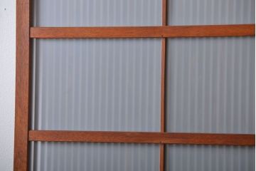 古民具・骨董　すりガラス　格子戸2枚セット(1)