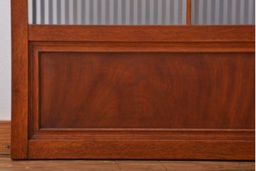 古民具・骨董　すりガラス　格子戸2枚セット(1)