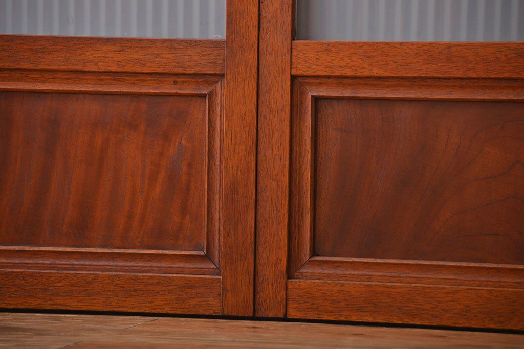 古民具・骨董　すりガラス　格子戸2枚セット(1)