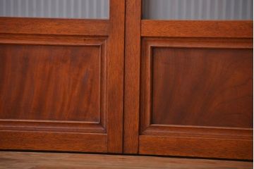 古民具・骨董　すりガラス　格子戸2枚セット(1)