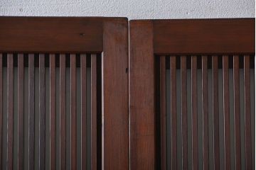 古民具・骨董　すりガラス　格子戸2枚セット(2)