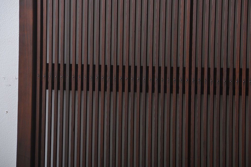 古民具・骨董　すりガラス　格子戸2枚セット(2)