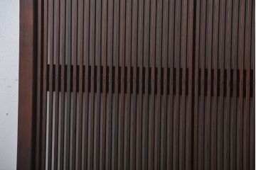 古民具・骨董　すりガラス　格子戸2枚セット(2)