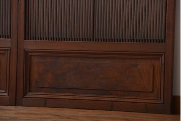 古民具・骨董　すりガラス　格子戸2枚セット(2)