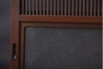 古民具・骨董　すりガラス　格子戸2枚セット(2)