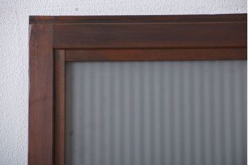 古民具・骨董　すりガラス　格子戸2枚セット(2)