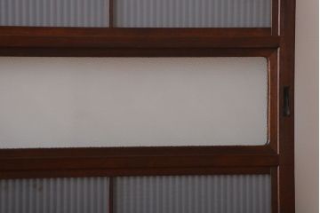 古民具・骨董　すりガラス　格子戸2枚セット(2)