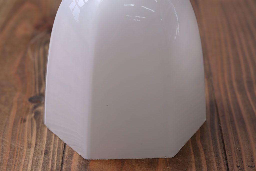 昭和レトロ　六角ガラスシェード照明