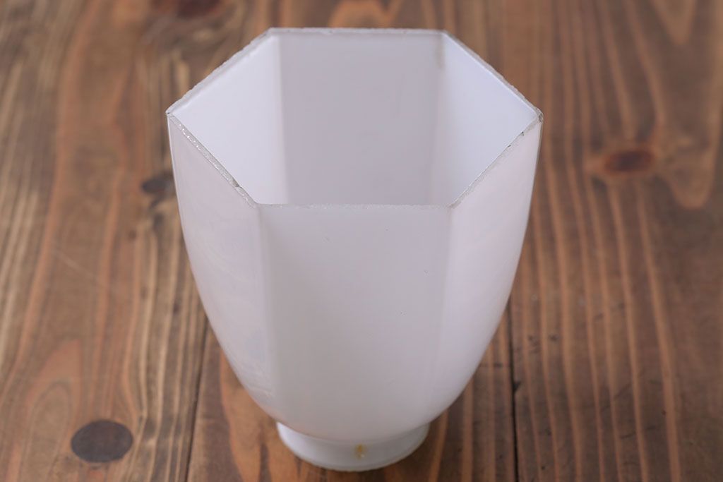 昭和レトロ　六角ガラスシェード照明