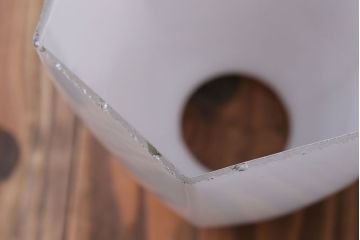 昭和レトロ　六角ガラスシェード照明