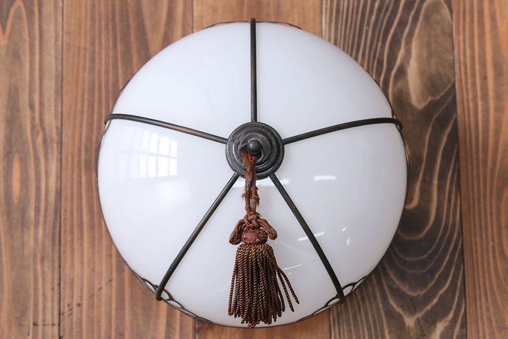 飾り房付き　銅巻　モダンな電笠