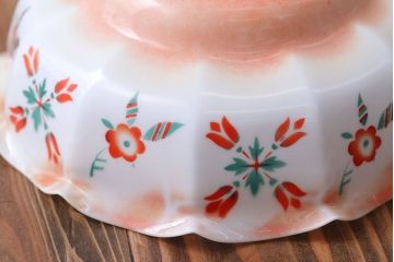 フランスアンティーク　花柄フリルシェード照明(1)