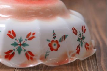 フランスアンティーク　花柄フリルシェード照明(1)