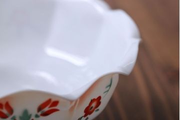 フランスアンティーク　花柄フリルシェード照明(1)