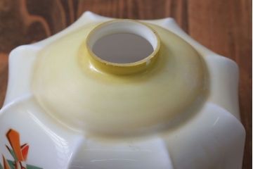 フランスアンティーク　8角ガラスシェードのおしゃれな天井照明