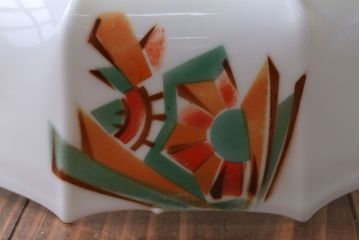 フランスアンティーク　8角ガラスシェードのおしゃれな天井照明