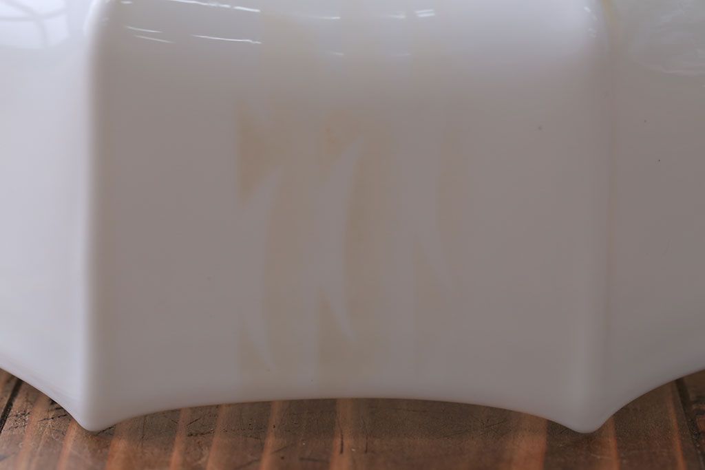 フランスアンティーク　8角ガラスシェードのおしゃれな天井照明