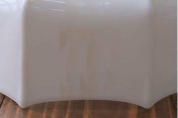 フランスアンティーク　8角ガラスシェードのおしゃれな天井照明