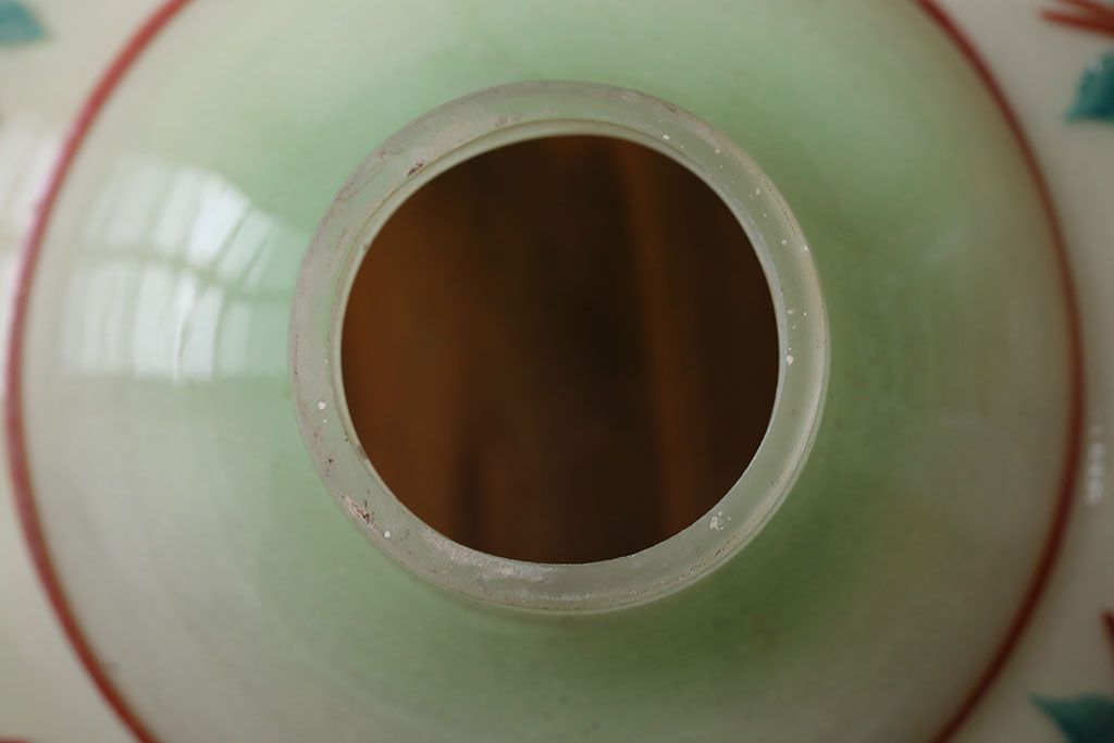 フランスアンティーク　花柄フリルシェード照明(2)