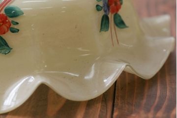 フランスアンティーク　花柄フリルシェード照明(2)