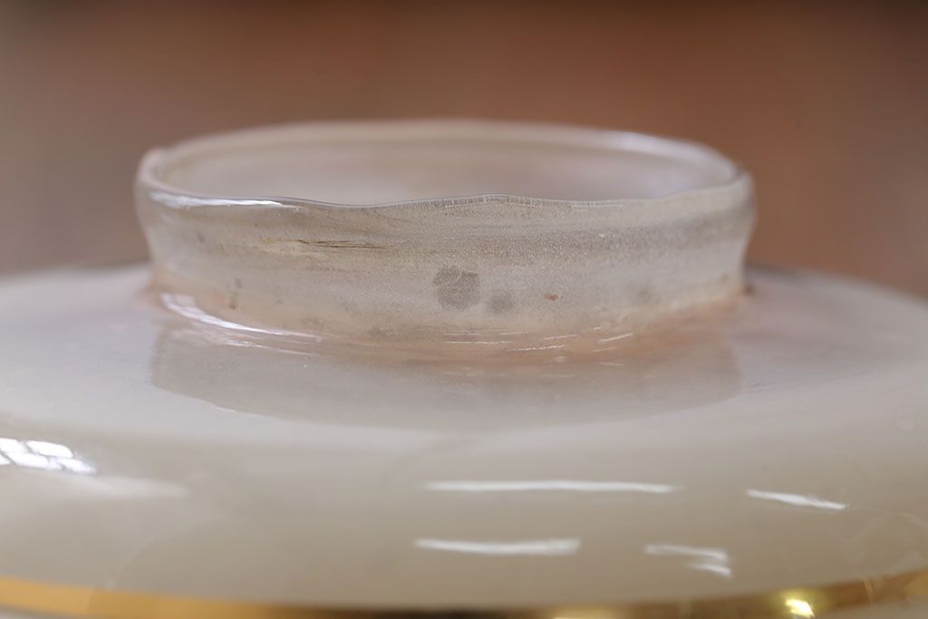 フランスアンティーク　花柄フリルシェード照明(3)