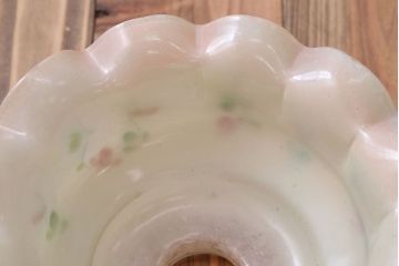 フランスアンティーク　花柄フリルシェード照明(3)