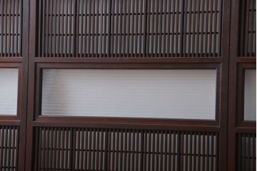 古民具・骨董　裏障子付き格子戸4枚セット(1)