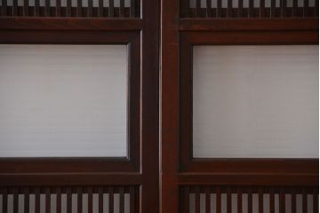 古民具・骨董　裏障子付き格子戸4枚セット(1)