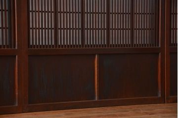 古民具・骨董　裏障子付き格子戸4枚セット(1)