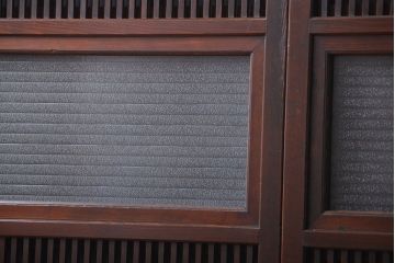古民具・骨董　裏障子付き格子戸4枚セット(1)