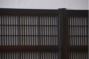 古民具・骨董　裏障子付き格子戸4枚セット(1)