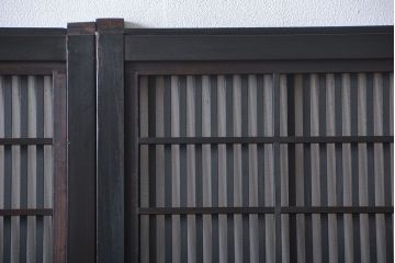 古民具・骨董　裏障子付き格子戸4枚セット(1)