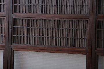 古民具・骨董　裏障子付き格子戸4枚セット(1)