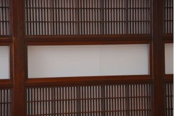 古民具・骨董　裏障子付き格子戸4枚セット(1)