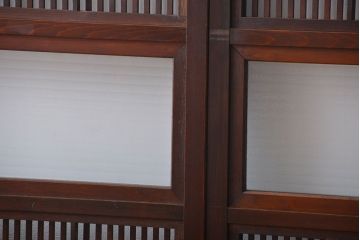 古民具・骨董　裏障子付き格子戸4枚セット(1)