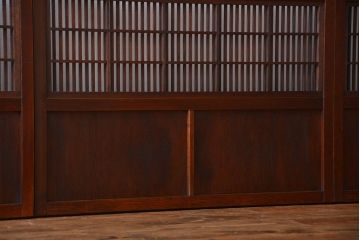 古民具・骨董　裏障子付き格子戸4枚セット(1)