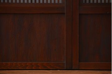 古民具・骨董　裏障子付き格子戸4枚セット(1)