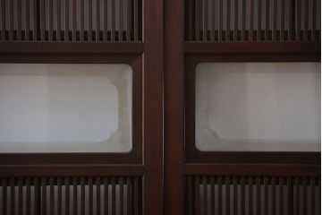 古民具・骨董　裏障子付き格子戸4枚セット(2)