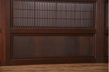 古民具・骨董　裏障子付き格子戸4枚セット(2)