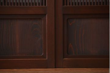 古民具・骨董　裏障子付き格子戸4枚セット(2)